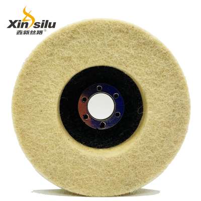 Fiber Backing Wool Felt Polishing Disc Woolen Felt Buffing Wheel For Mirror Effect