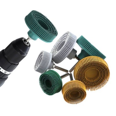 Polishing Wheels Electric Drill Radial Bristle Disc Emery Rubber Abrasive Brush for Aluminum Iron Steel Rust Removal