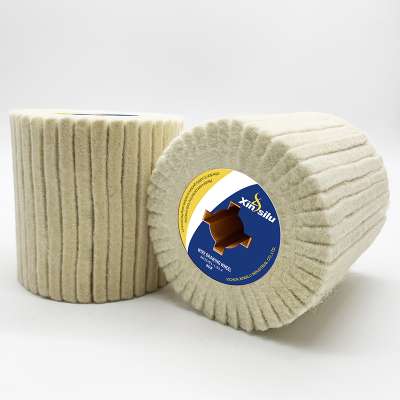 Flap wheel Wool Felt brush Wheel for Metal Polish Stainless Steel Aluminium Scratch Repairing Drum